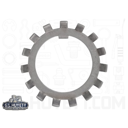 Huyett Tooth Lock Washer, Carbon Steel, Plain Finish W-08